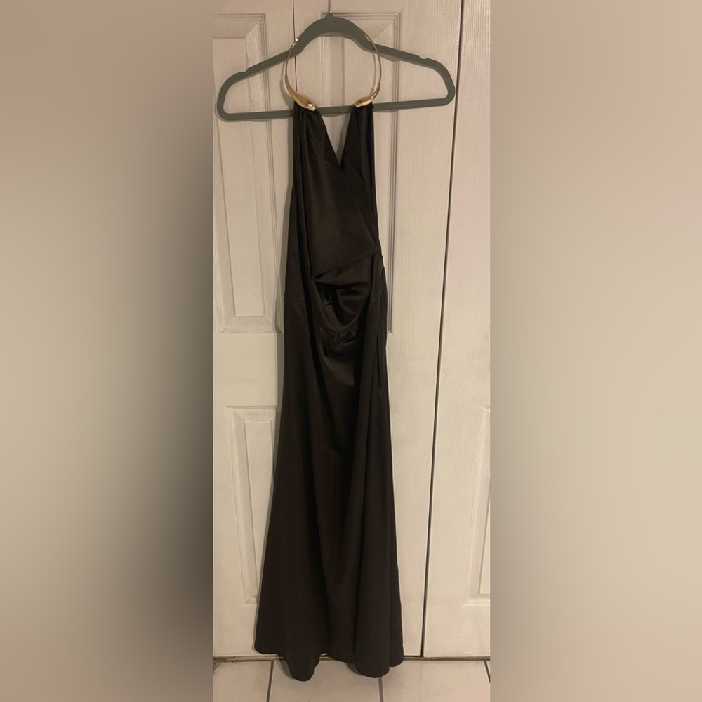 Elegant Black Halter Dress